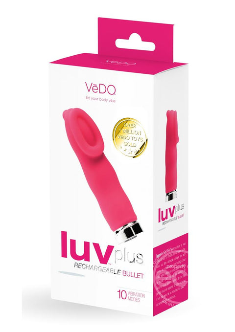 VeDO Luv Plus Rechargeable Silicone Bullet Vibrator - Foxy Pink