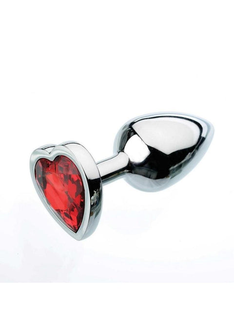 Heart Gem Anal Plug - Rojo - Small