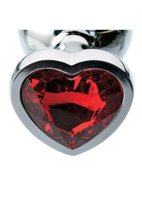 Heart Gem Anal Plug - Rojo - Small