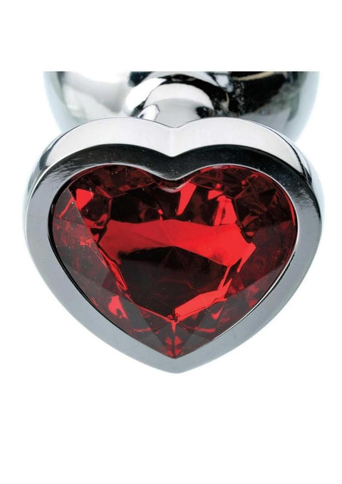 Heart Gem Anal Plug - Rojo - Large