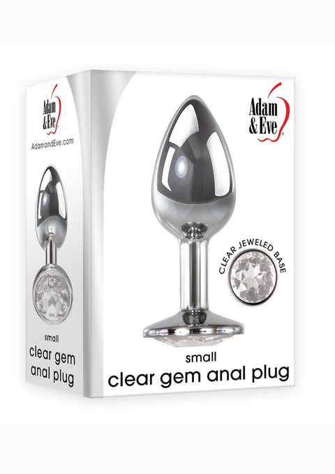 Clear Gem Anal Plug - Blanco - Small