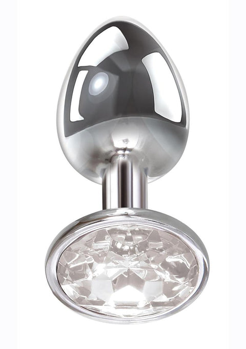 Clear Gem Anal Plug - Blanco - Small