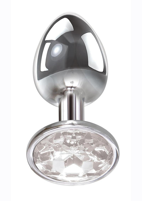 Clear Gem Anal Plug - Blanco - Medium