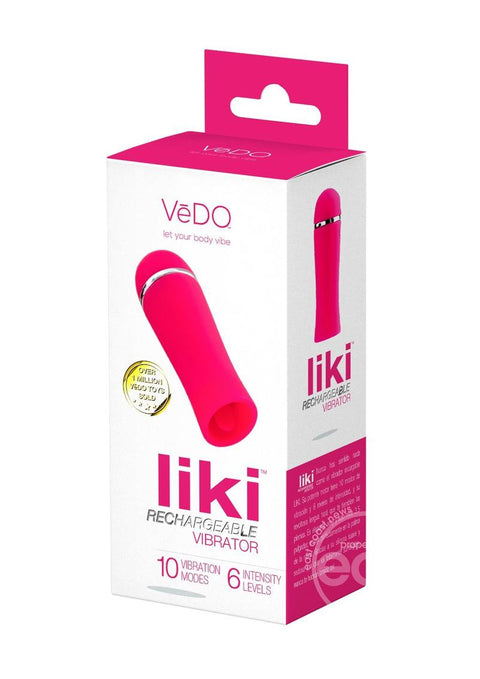 VeDO Liki Rechargeable Silicone Flicker Vibrator - Foxy Pink