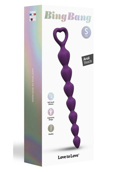 Bing Bang Silicone Anal Beads - Small - Morado